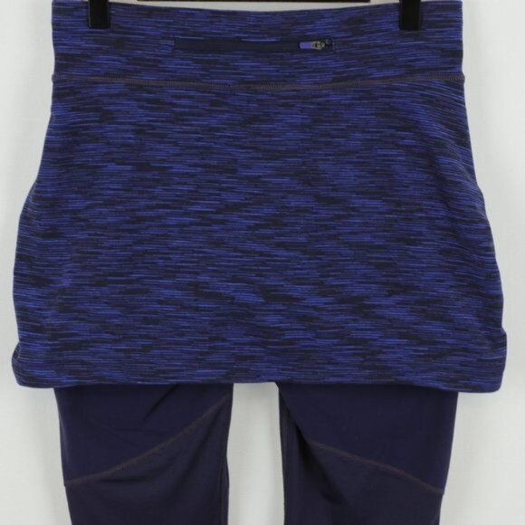 Athleta Aurora Contender 2 in 1 Women's Small Purple Skirted Athletic Leggings - Picture 5 of 10